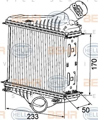 Hella 8ML 376 746-081 интеркулер на SMART FORTWO Cabrio (451)