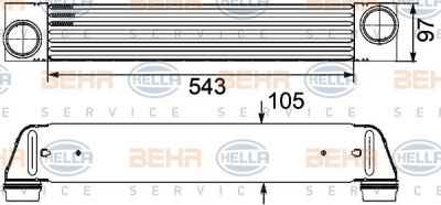 Hella 8ML 376 746-461 интеркулер на 5 Touring (E61)