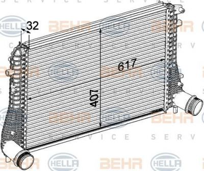 Hella 8ML 376 746-721 Интеркулер AUDI A3/S3 1.6TD 03-