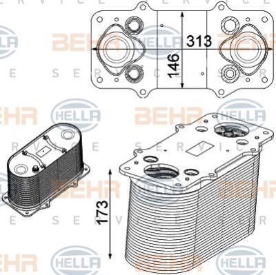Hella 8ML 376 750-511 интеркулер на MAN HOCL