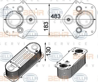 Hella 8ML 376 750-521 интеркулер на MAN TGM