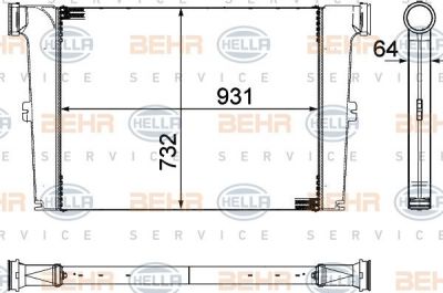 Hella 8ML 376 755-451 интеркулер на MAN TGA
