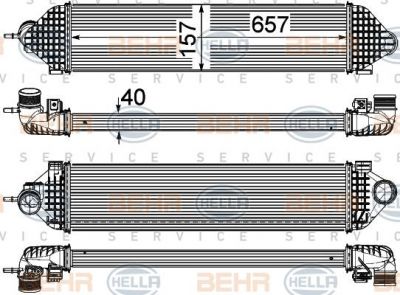 HELLA Охладитель наддувочного воздуха (8ML 376 755-621)