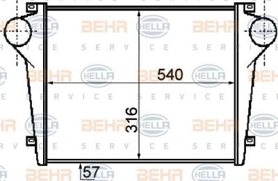 Hella 8ML 376 755-781 интеркулер на IVECO EuroCargo