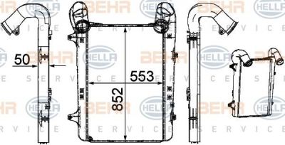 Hella 8ML 376 756-101 интеркулер на DAF XF 105