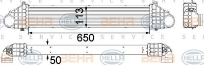 Hella 8ML 376 756-331 интеркулер на VOLVO V50 (MW)