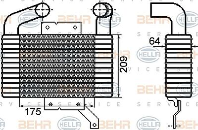 Hella 8ML 376 756-571 интеркулер на MAZDA 626 V Hatchback (GF)