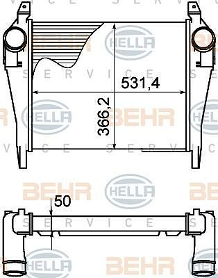 Hella 8ML 376 758-141 интеркулер на IVECO EuroCargo