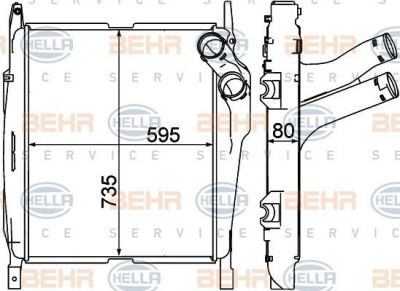 Hella 8ML 376 758-161 интеркулер на MERCEDES-BENZ AXOR 2