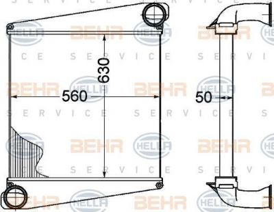 Hella 8ML 376 758-191 интеркулер на VOLVO FL 6