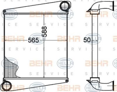 Hella 8ML 376 758-201 интеркулер на VOLVO FL 6