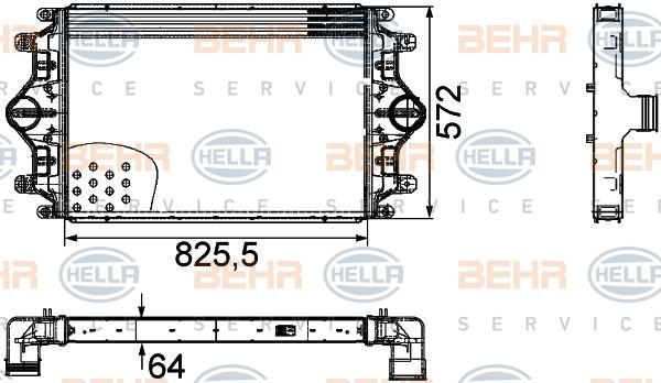 Hella 8ML 376 760-421 интеркулер на SCANIA 3 - series bus