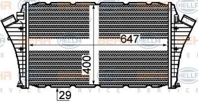 Hella 8ML 376 760-661 интеркулер на SAAB 9-3 кабрио (YS3F)