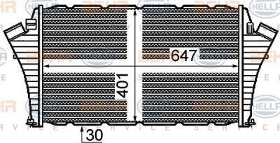 Hella 8ML 376 760-751 интеркулер на OPEL VECTRA C