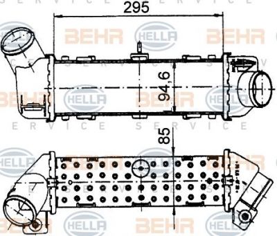 Hella 8ML 376 765-171 интеркулер на VW POLO CLASSIC (6KV2)