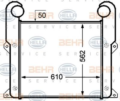 Hella 8ML 376 776-681 интеркулер на DAF 95