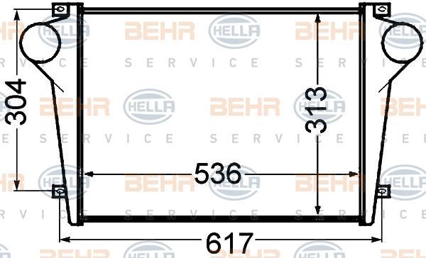 Hella 8ML 376 776-731 интеркулер на IVECO EuroCargo