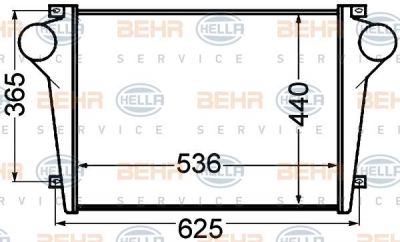 Hella 8ML 376 776-741 интеркулер на IVECO EuroCargo