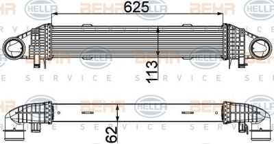 Hella 8ML 376 777-121 интеркулер на MERCEDES-BENZ C-CLASS (W204)