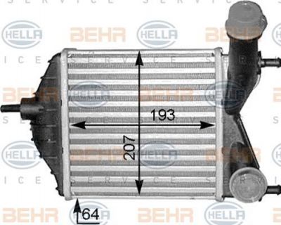 Hella 8ML 376 783-551 интеркулер на FIAT PUNTO (188)