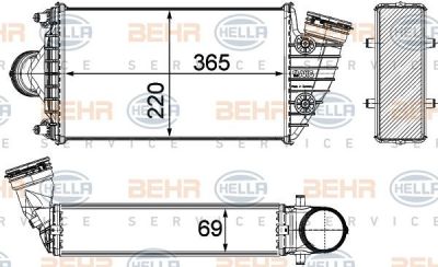 Hella 8ML 376 783-571 интеркулер на PORSCHE 911 (997)