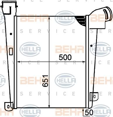 Hella 8ML 376 792-061 интеркулер на MERCEDES-BENZ O 405