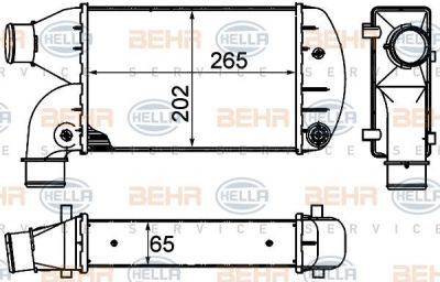 Hella 8ML 376 899-001 интеркулер на LANCIA DELTA II (836)