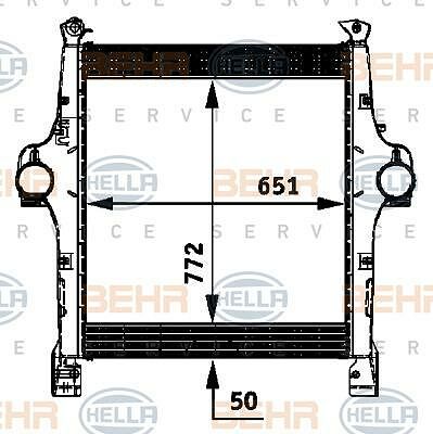 HELLA Интеркуллер[772x651x50]/41218267 IVECO Truck (8ML376724-301)