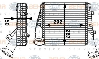 HELLA Интеркулер AUDI Q7/VW TOUREG 3.0TDi (7L6 145 803 D, 8ML376729-561)