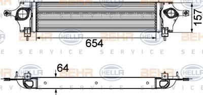 HELLA Интеркулер: X-Trail/Koleos/07- /2.0D (8ML376746-611)