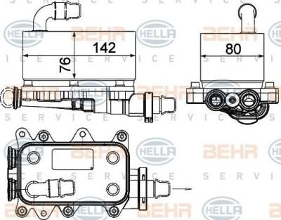 HELLA Масляный радиатор, автоматическая коробка передач (8MO 376 725-101)