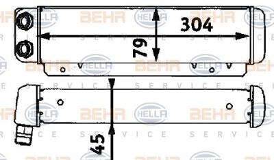 Hella 8MO 376 725-391 масляный радиатор, двигательное масло на MERCEDES-BENZ 190 (W201)