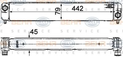 Hella 8MO 376 725-511 масляный радиатор, двигательное масло на MERCEDES-BENZ S-CLASS (W126)