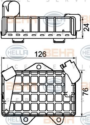 Hella 8MO 376 726-021 масляный радиатор, двигательное масло на MERCEDES-BENZ C-CLASS (W202)