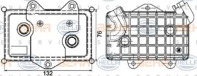 Hella 8MO 376 726-041 масляный радиатор, двигательное масло на MERCEDES-BENZ C-CLASS универсал (S202)