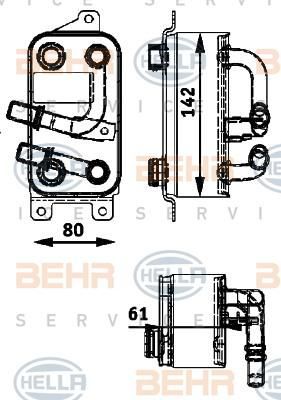 Hella 8MO 376 726-191 Радиатор масляный E60 / E63 / E65 2.2-4.4 01-