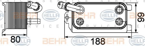 Hella 8MO 376 747-161 масляный радиатор, автоматическая коробка передач на FORD MONDEO IV седан (BA7)