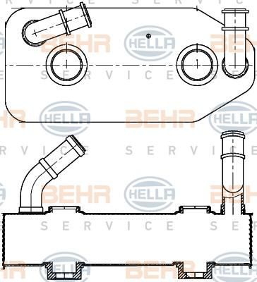 Hella 8MO 376 787-681 масляный радиатор, автоматическая коробка передач на SKODA OCTAVIA Combi (1U5)