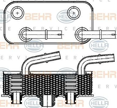 Hella 8MO 376 790-791 масляный радиатор, автоматическая коробка передач на Z4 (E85)