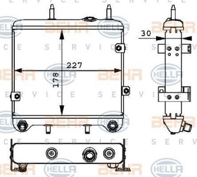 HELLA Радиатор масляный: W140/W220/C140/91-05/S350D/S430/S500/S600/S55AMG/CL500/CL600 (8MO376725-461)