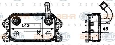 HELLA Радиатор масляный VOLVO S80 (P23) (8mo376726-151)