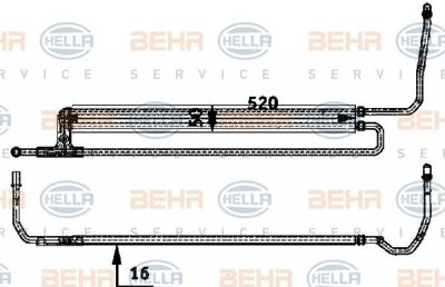 HELLA Радиатор масляный E60 03-> (Active Steering) (17 21 7 559 960, 8MO376726-351)