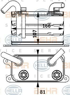 HELLA Радиатор масляный VW TRAN... (8mo376729-631)