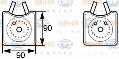 HELLA Радиатор масляный 8MO376778-001 (8MO376778-001)