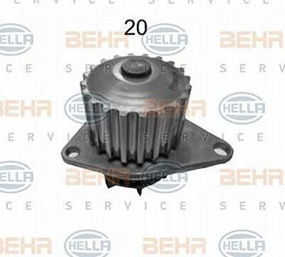 Hella 8MP 376 800-204 водяной насос на PEUGEOT 306 (7B, N3, N5)