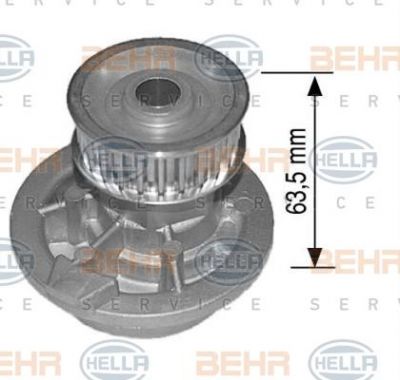 Hella 8MP 376 800-464 водяной насос на OPEL ASTRA F универсал (51_, 52_)