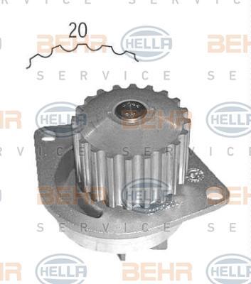 Hella 8MP 376 800-754 водяной насос на PEUGEOT PARTNER фургон (5)