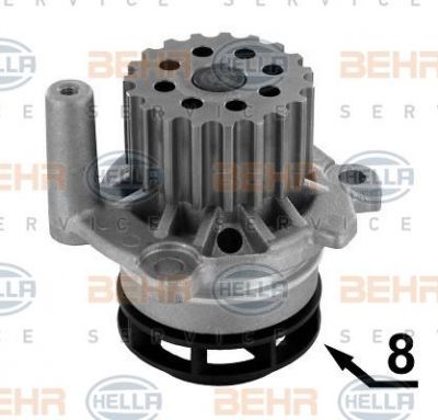 Hella 8MP 376 810-474 водяной насос на SKODA OCTAVIA Combi (1Z5)