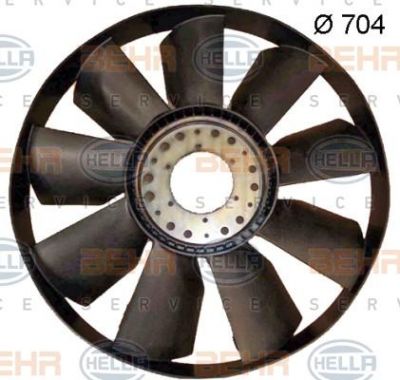 Hella 8MV 376 702-011 крыльчатка вентилятора, охлаждение двигателя на MAN F 90