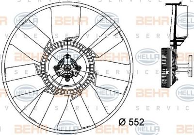 Hella 8MV 376 757-141 вентилятор, охлаждение двигателя на IVECO EuroCargo